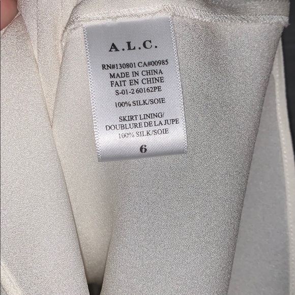 A.L.C. Cream Silk Floral Dress - Picture 6 of 9